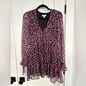 Topshop Pink Floral Mini Dress